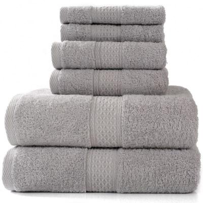 China Premium 100% Cotton Sustainable Quality Bathroom Towels, Soft Set Includes 2 Bath Towels, 2 Hand Towels and 2 Washcloths for sale