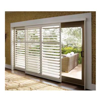 China Modern Interior Sliding Wooden Shutter Plantation Shutters for sale