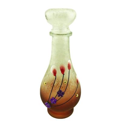 China Freshness Retention Round Glass Wine Bottle With Glass Lid With Gasket 1100ml 600ml 175ml for sale