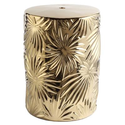 China Widely Used Multicolor Carved Ceramic Drum Cover Removable Special Design for sale