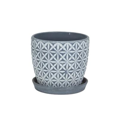 China Modern Special Design Widely Used Pattern Design Outdoor Ceramic Flower Pot for sale