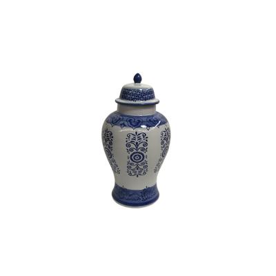 China Modern Custom High Quality Retro Chinese Style Exquisite Ceramic Decorative Pot With Lid for sale