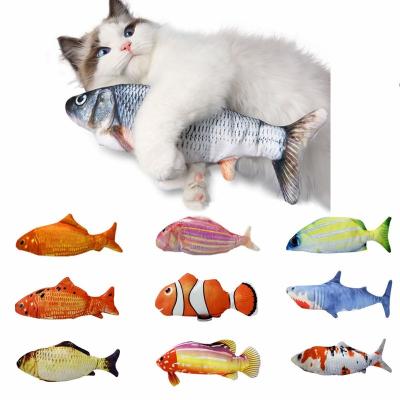 China Wholesale Interactive Motorized Smart Cat Usb Charger Toy Fish Electric Fish Flippity Pet Stuffed Viable Smart Toy for sale