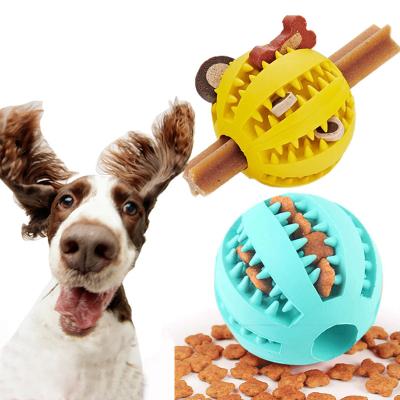 China Viable Plastic Interactive Dog Toothbrush Teeth Ball Chew Toys Driver Slow Tooth Treat Food Tpr Dog Eating Ball Cleaning Toys for sale