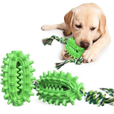 China Cactus Stocked With Molar Dog Molar Pet Rope Ball Stick Toothbrush Dog Toy for sale