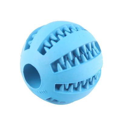 China Stocked Pet Teether Watermelon Ball Rubber Toy Dog Teether Ball Bite Proof Chewing Ball Dog Chew Toy for sale