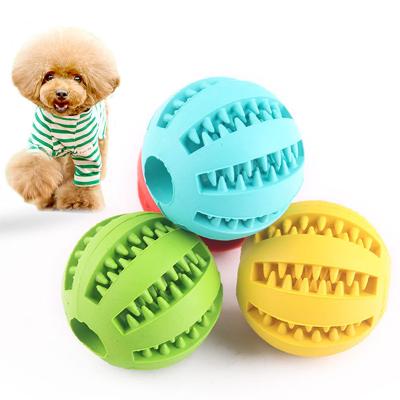 China Viable Develop Intelligence And Eliminate Boredom Pet Rubber Chew Bite-Resistant Dog Feeding Balls Toys for sale