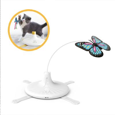 China Automatic Self Stocked Hi Toy Cat Interactive Puzzle Toy Cat Teaser Electric Toy Butterfly Induction Cat for sale