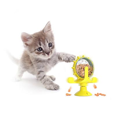 China Sustainable New Product Multifunctional Cats Feeding Toys Turning Wheel Food Leakage Toy for sale