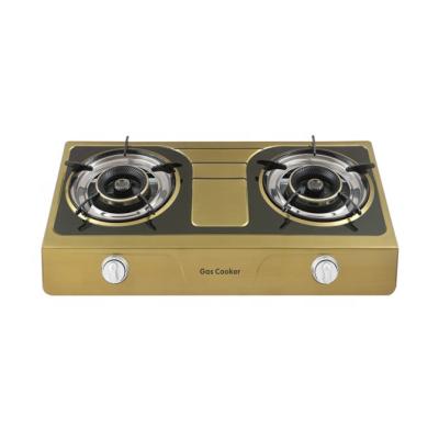 China New Model 2 Burner Grill Low Price Easily Cleaned Buy Stand Up Stainless Steel Fashion Attractive Design Double Gas Stove for sale