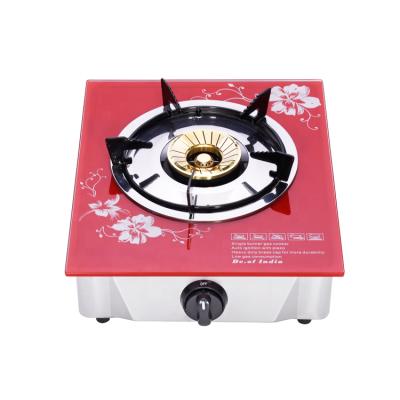 China Large Flame Energy Saving Easy Clean Easy Clean Single Gas Stove With Regulator for sale