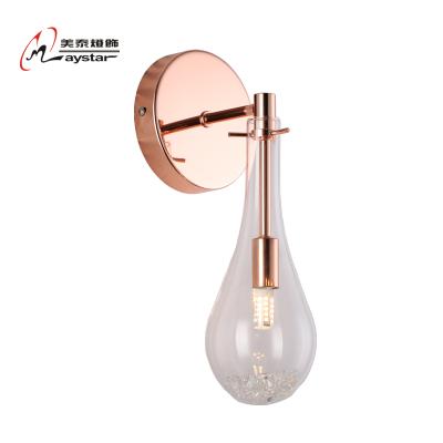 China Nice modern simple glass drop wall light for sale