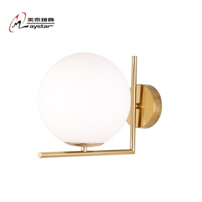 China Modern Simple Modern Art Glass Ball Wall Light for sale