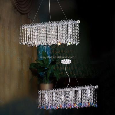 China Simple Modern Crystal Pendant Light Low Home Decor With K9 Crystal Beads E14 for sale