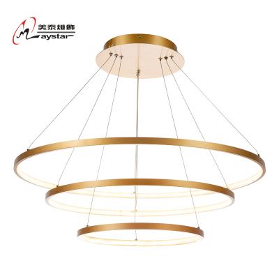 China Modern Contemporary Modern Three Ring LED Pendant Light 400+600+800MM for sale