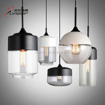 China Modern Decorative Nordic Style Industrial Hanging Glass Pendant Light for sale