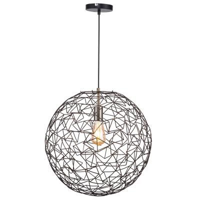 China Modern Decorative Vintage Brushed Bronze Metal Round Ball Overall Pendant Light for sale