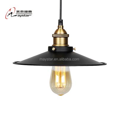 China Vintage Loft Modern Decorative Industrial Metal Hanging Lamp Black Color With E27 Edison Bulb Vintage Retro Pendant Lamp for sale