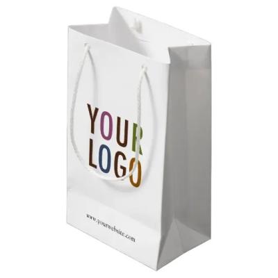 China Cheap Logo Printed Business Event Recyclable Custom Personalized Paper Small Gifts Bag for sale