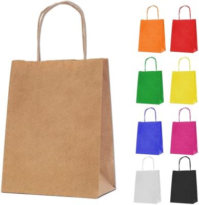 China Wholesale Recyclable Strong Sustainable Carrier Bags With Twisted Handles Candy Kraft Paper Bags Ideal For Food And Candy Gifts for sale