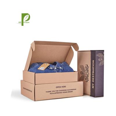 China Recycled Materials Wholesale Present Custom Brown Kraft Paper Gift Boxes Shipping Boxes Wholesale For Shoes LAPTOPS Toys for sale