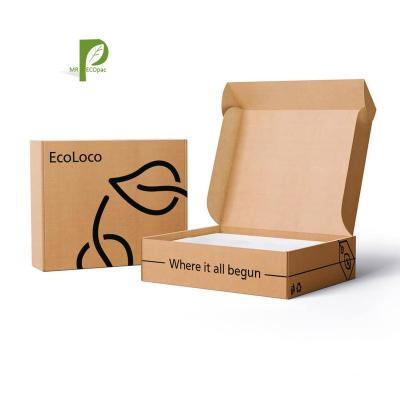 China Recycled Materials Recyclable Eco - Friendly Kraft Paper Boxes Shipping Custom Printed Mailer Box Kraft Eco - Friendly for sale