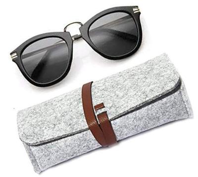 China Classic PERSONALIZED Glasses / Sunglasses Felt Sleeve Case Wallet 7 Big Colors for sale