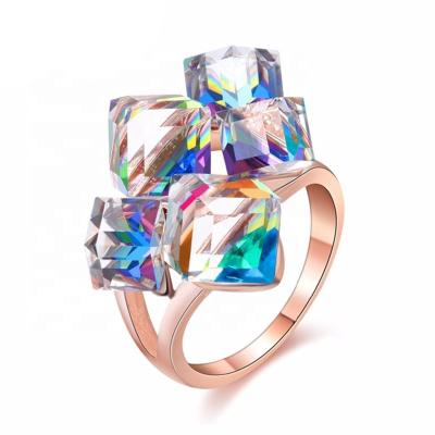 China Vintage Korean Magic Cube Jewelry Amethyst Ring And Female Index Finger Ring for sale