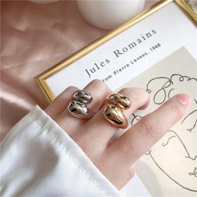 China New Vintage Retro Personality Opening Cross Winding Metal Index Finger Ring for sale