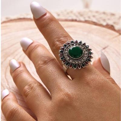 China Wholesale Vintage Fashion Jewelry Open Ring Sunflower Ring for sale