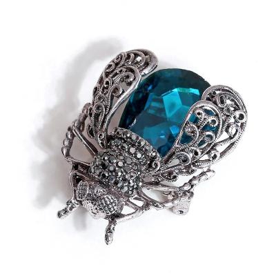 China ALLOY Crystal Insect Brooch Beetles Brooches Pin Fashion Brooch For Women pins scarf clasp jewelry brooch bouquet for sale