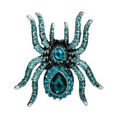 China Vintage Retro Big Exaggerated Spider Stretch Elastic Adjustable Rings For Women Halloween Party Girls Gothic Charm Jewelry Gifts for sale