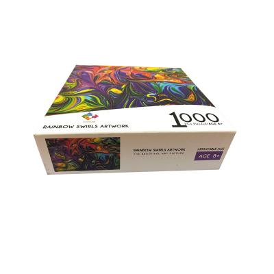 China Educational Toy 1000 Piece Rainbow Swirls Puzzle Copy Personalized Brain Game for sale