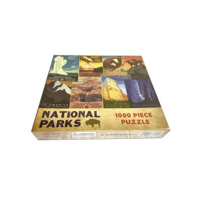 China Adults and Teens Educational Toy National Parks Large Size 1000 Piece Jigsaw Puzzle for sale