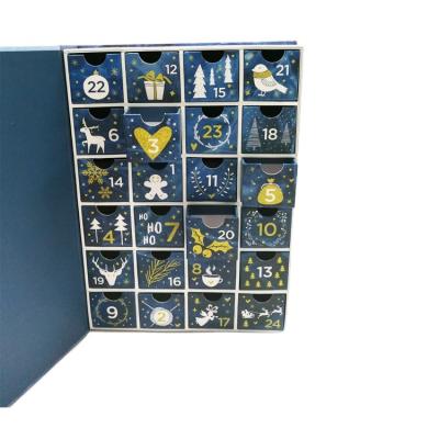 China Advent Calendar Gift Box With custom made handmade 24 drawers for sale