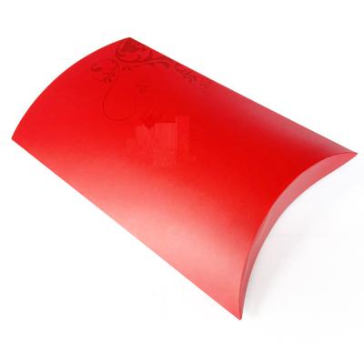 China Recycled Materials Pillow Boxes Custom Paper Packaging for sale