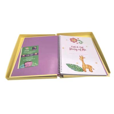 China paper & Cardboard Baby First Year Memory Book With Foot Pad for sale