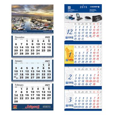 China Wall calendar 3 months 3 years of wall calendar for sale