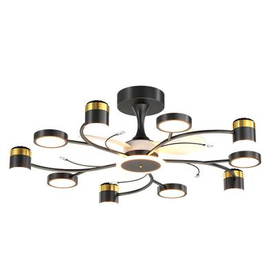 China New Modern Ceiling Led Lamp Fan Lights Sky Chandelier Modern Minimalist For Bedroom à venda