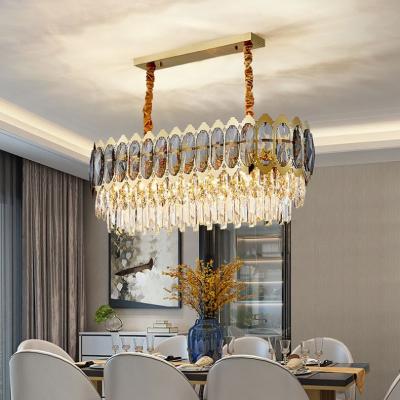 Chine Modern Hotel Restaurant Hanging Metal Light Brass French Style Decoration Crystal Lighting Chandelier For Home à vendre