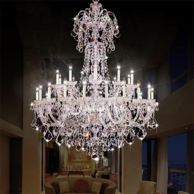 Cina Traditional Modern White LED Pendant Light Luxury Candle Light Fixture For Church Large Crystal Chandelier Lamp in vendita