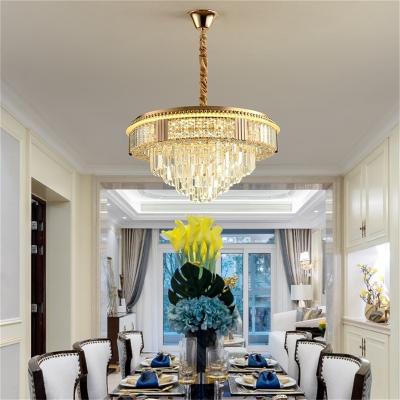 China Contemporary Light Fixture Luxury Home LED Celling Gold Pendant Lamp Chandelier Crystal Chandelier for sale