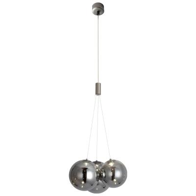 China Modern Modern Bubble Glass Ball Hanging Pendant Light Led Copper Black Pendant Lamp Led Bedside Chandelier for sale