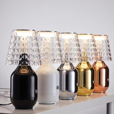 China European Modern Luxury Minimalist Led Acrylic Eye Protection Stand Lamps Dimming Decoration Touch Crystal Table Lamps For Home Decoration for sale