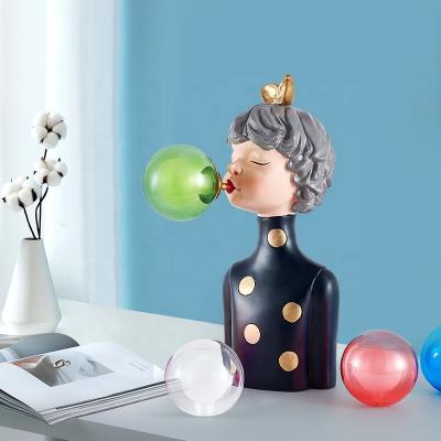 중국 Township doll shape modern cute reading table lamp bubble creative study led children room table light 판매용