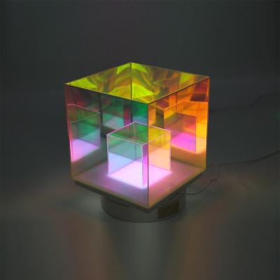 중국 Wholesale Modern Bedroom Night Lighting Colorful Led Cube Desk Lamp Magic Acrylic Cubes Table Light For Hotel Restaurant Decoration 판매용