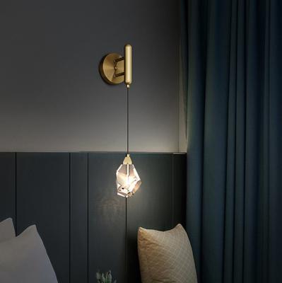 중국 Lighting works Modern minimalist hotel bedroom aisle lamps personality light bedside creative glass wall lamp 판매용