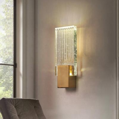 China Small Modern Luxury Crystal Wall Mounted Lighting Brass Led Hotel Reading Beside Art Decor Wall Lamp for sale