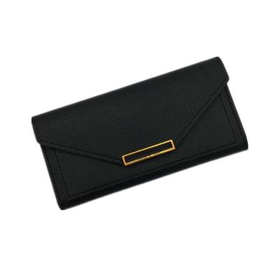 China Waterproof Wallet Women's Personality Long Style Cool Multifunctional Small Buckle Retro Thin Purses for sale