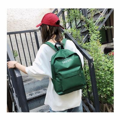 China One Shoulder/Two Shoulders Wholesale High Quality Nylon Travel Cloth Bookbags Letter Zipper Ladies Backpack For School for sale